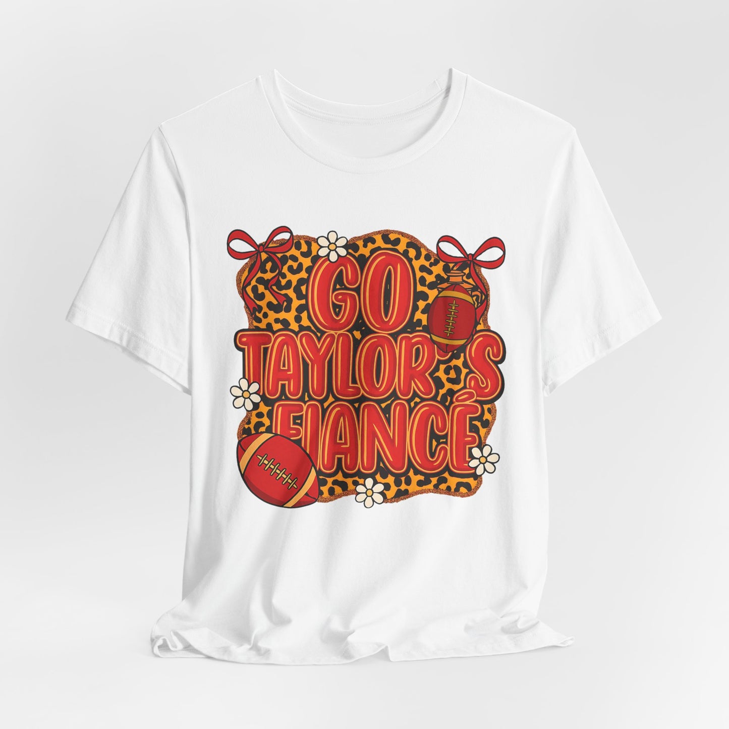 Taylor Swift & Travis Kelce Engagement Leopard Print Tee - Go Taylor's Fiancé