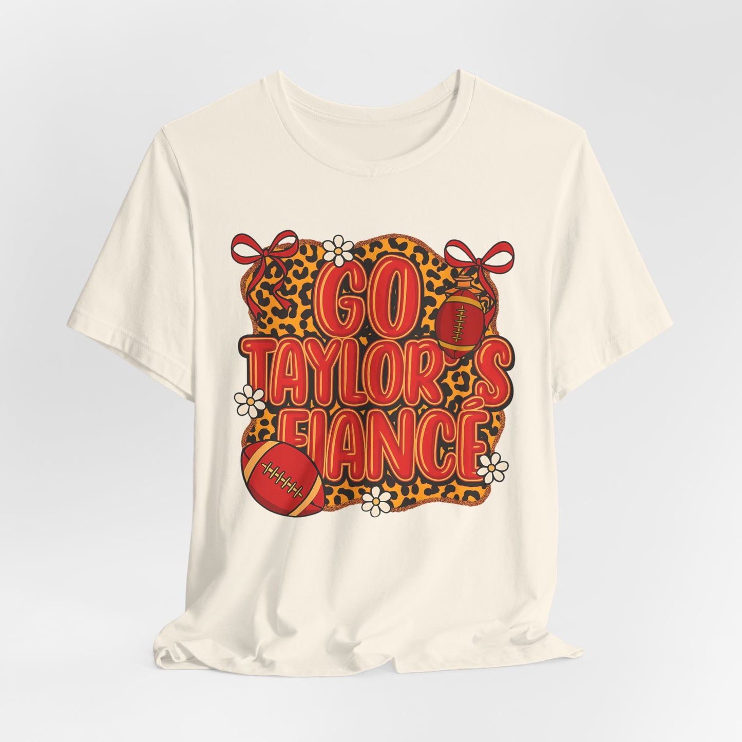 Taylor Swift & Travis Kelce Engagement Leopard Print Tee - Go Taylor's Fiancé