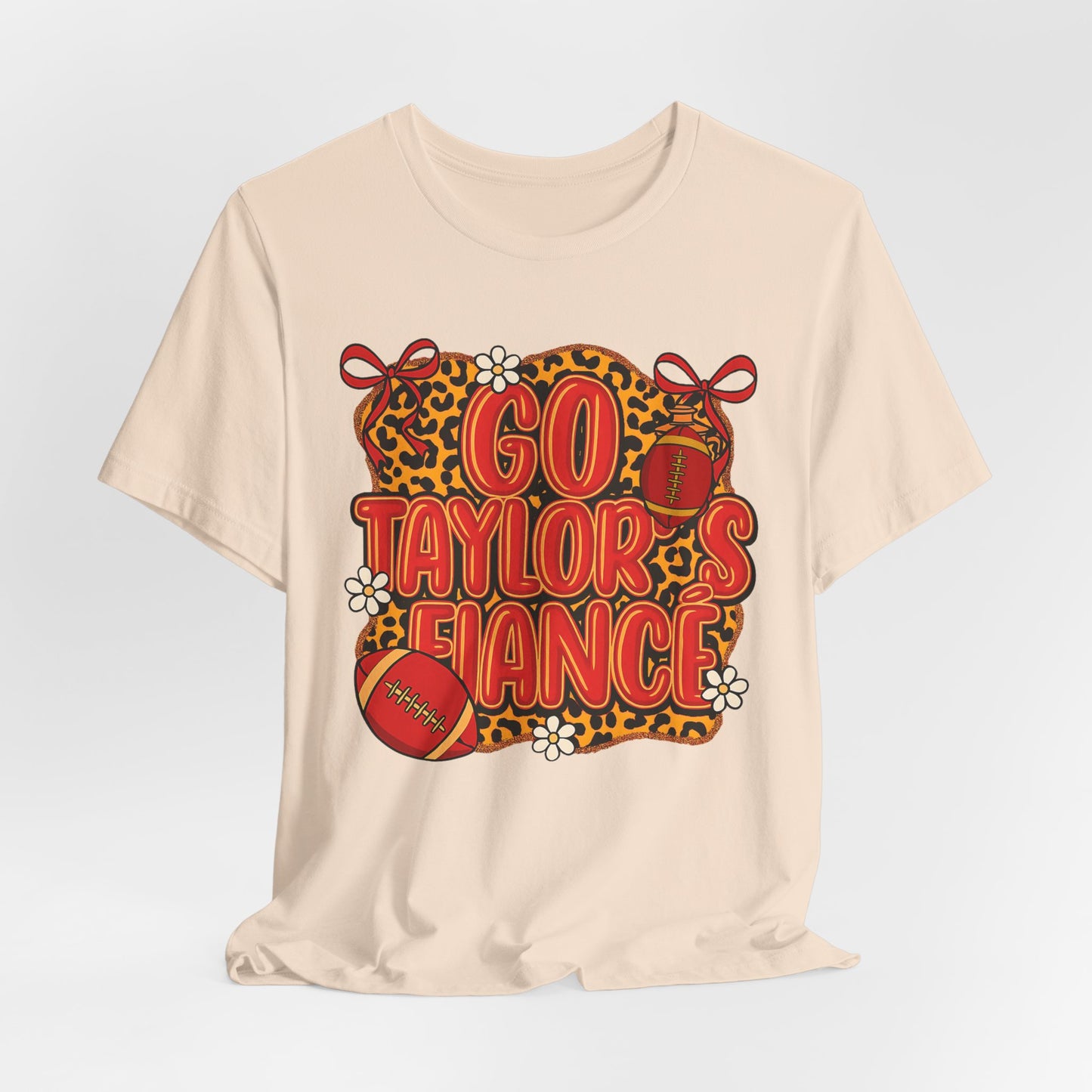 Taylor Swift & Travis Kelce Engagement Leopard Print Tee - Go Taylor's Fiancé