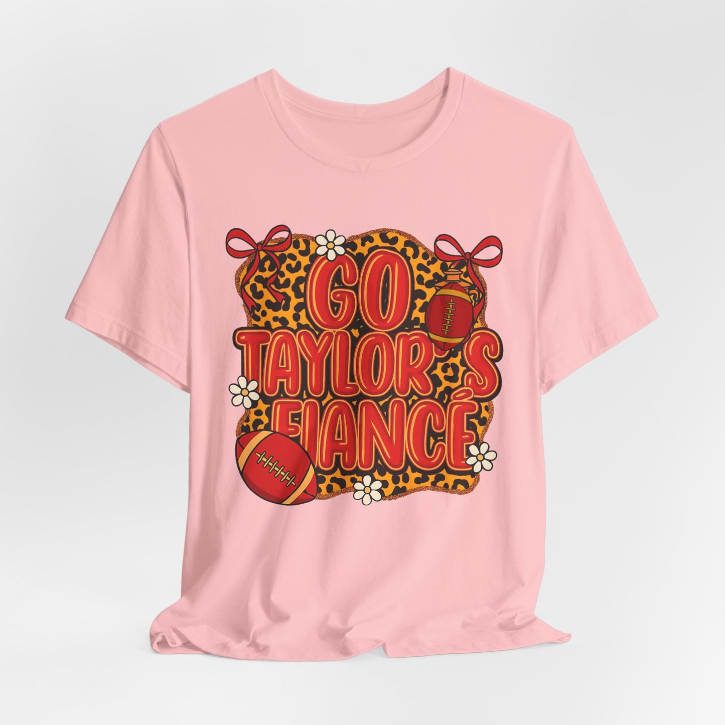 Taylor Swift & Travis Kelce Engagement Leopard Print Tee - Go Taylor's Fiancé