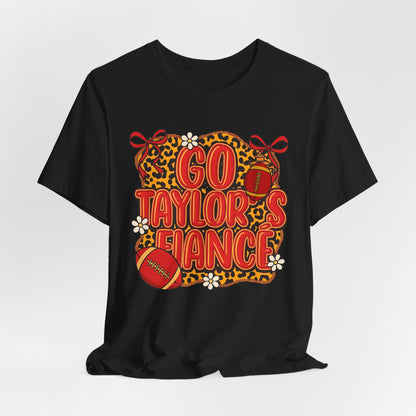 Taylor Swift & Travis Kelce Engagement Leopard Print Tee - Go Taylor's Fiancé