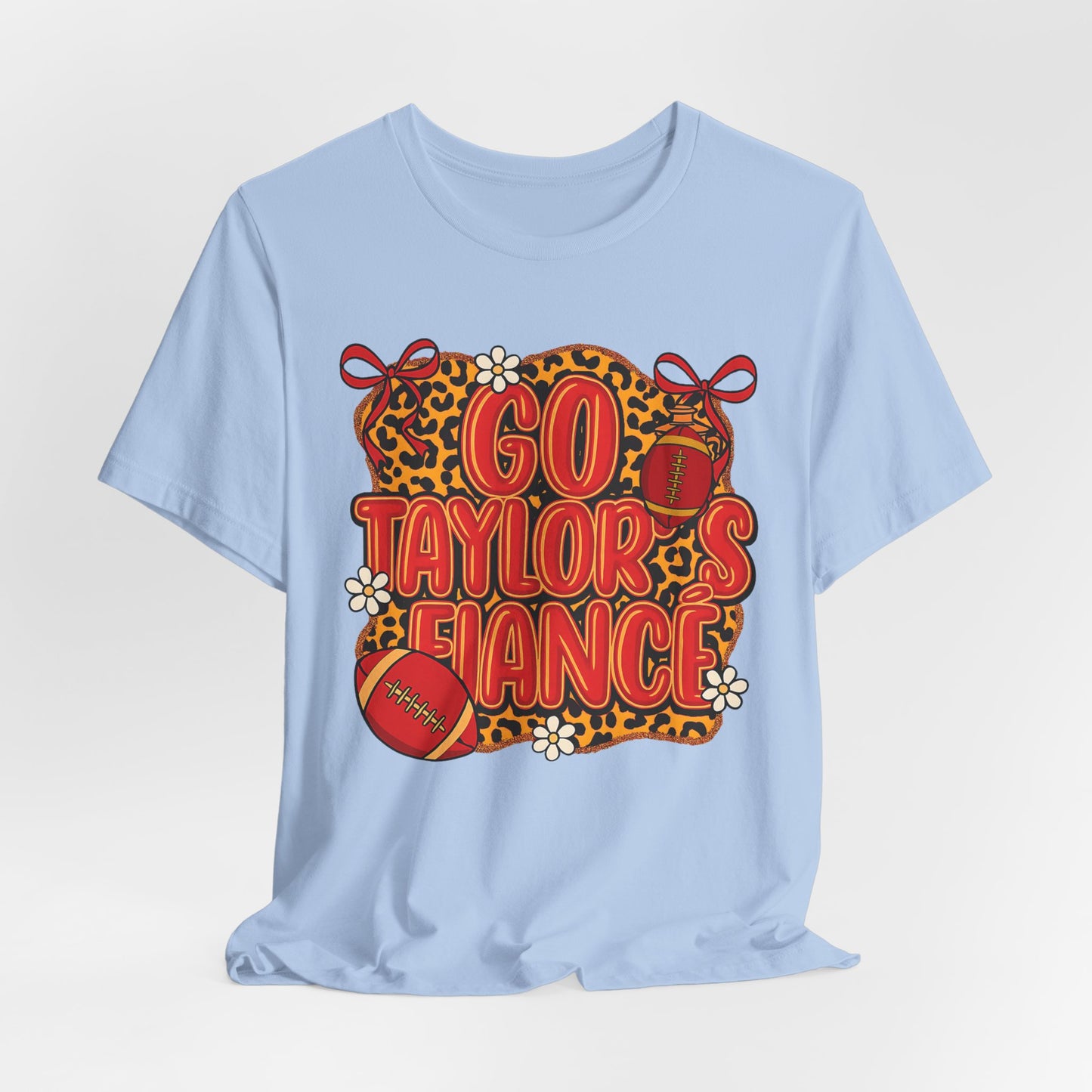 Taylor Swift & Travis Kelce Engagement Leopard Print Tee - Go Taylor's Fiancé
