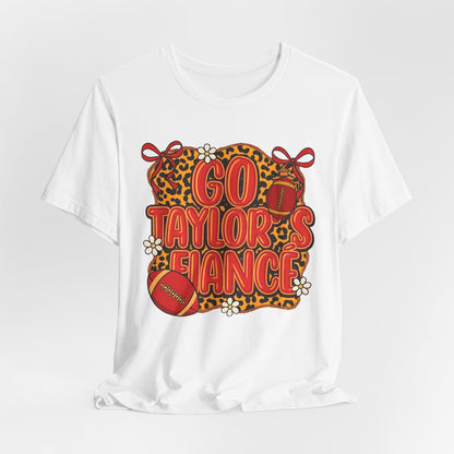 Taylor Swift & Travis Kelce Engagement Leopard Print Tee - Go Taylor's Fiancé
