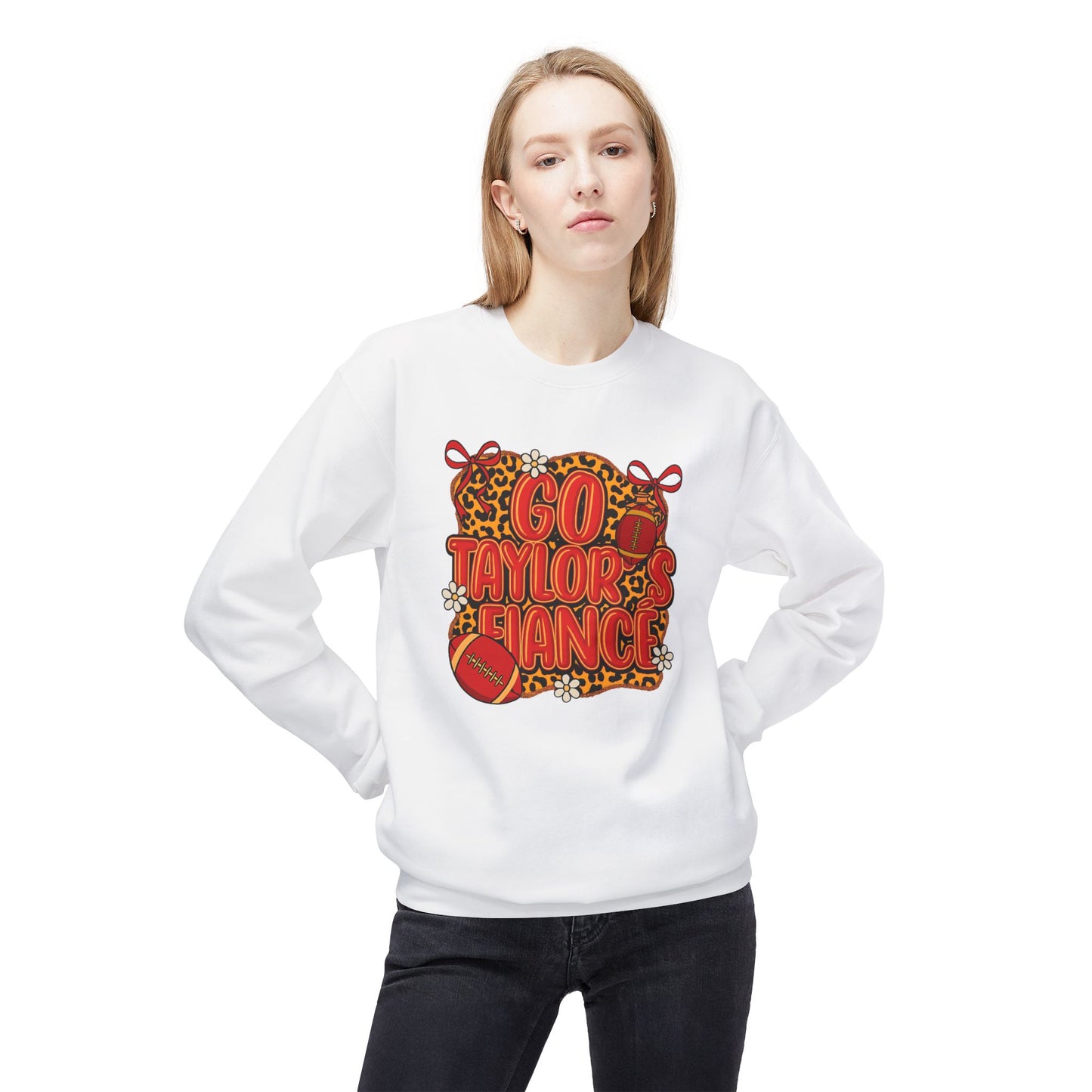 Taylor & Travis Engagement Leopard Print Sweatshirt - Go Taylor's Fiancé