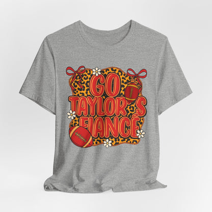 Taylor Swift & Travis Kelce Engagement Leopard Print Tee - Go Taylor's Fiancé